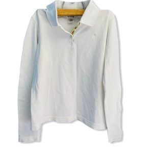 Lilly Pulitzer long sleeve polo white girls 14